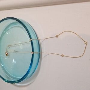 Roberto Coin 5 Diamond Station Gold Necklace